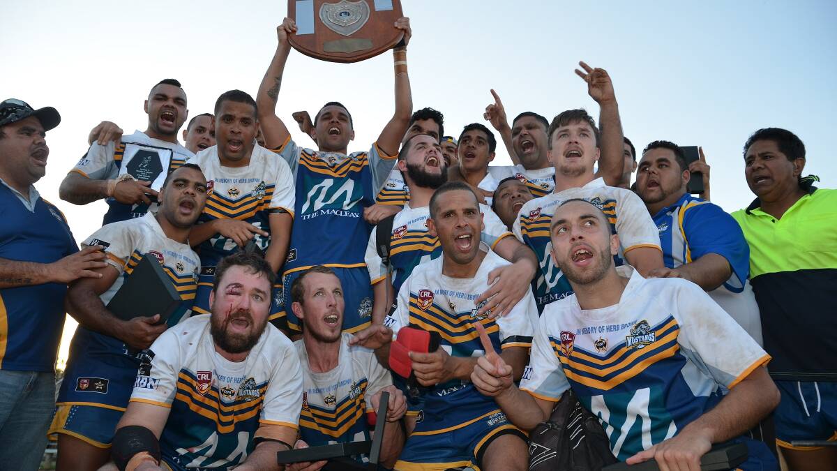 Fighting on: 2014 Group 3 Rugby League premiership winners, the Mustangs, are fighting to get back in the Group 3, 2016 season 