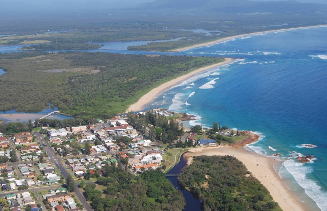 An aerial photo of the Macleay River mouth at South West Rocks. Photo by Todd Connuaghton 