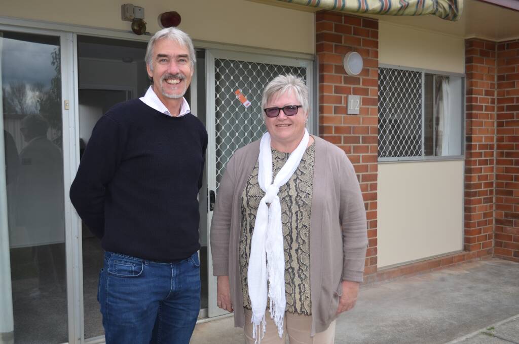 Affordable living: Community Gateway chief executive officer Craig Thomson and colleague Wendy were happy to show off the new renovated Judith Evill units. Photo: Callum McGregor.