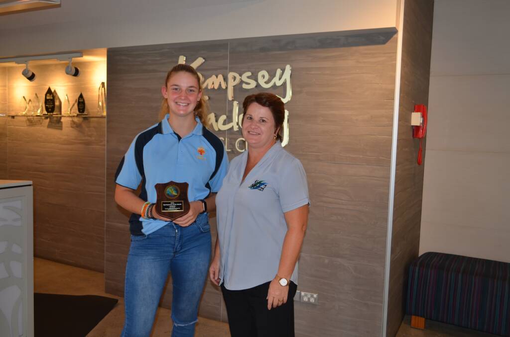 Acknowledgement: Shae-ala Marchment received the Kempsey Macleay RSL Club's Sportsperson of the Month for March. Photo: Callum McGregor.