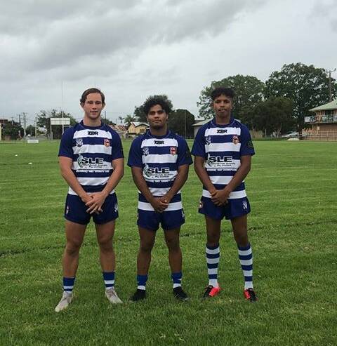 Representatives: Kaine Parkinson, Ivan Madden and Miles Monta competed for the North Coast Bulldogs Under-18s side this season. Photo: Supplied.