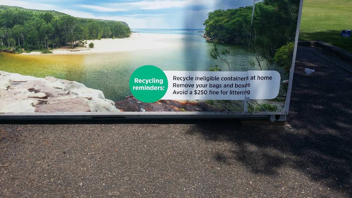 Clear warning: A $250 fine will be issued to those who litter at the Return and Earn sites