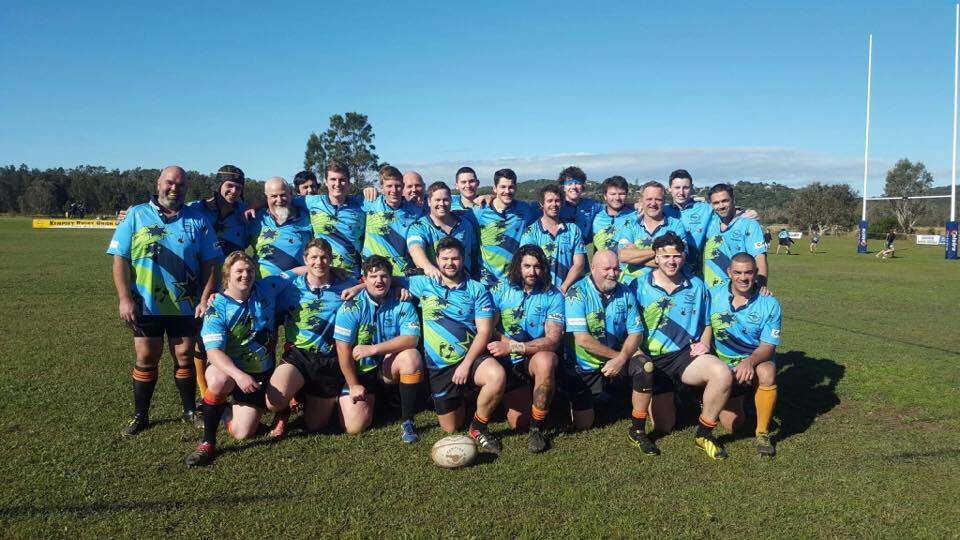 Kempsey Cannonballs first grade side in the jersey which helped raise $2,500 for Austin Jimmy.