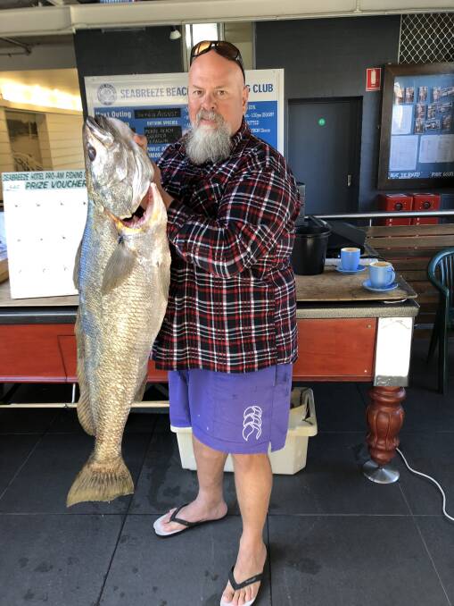 Ian Black with his Mulloway which weighed in at a whopping 12.5kg