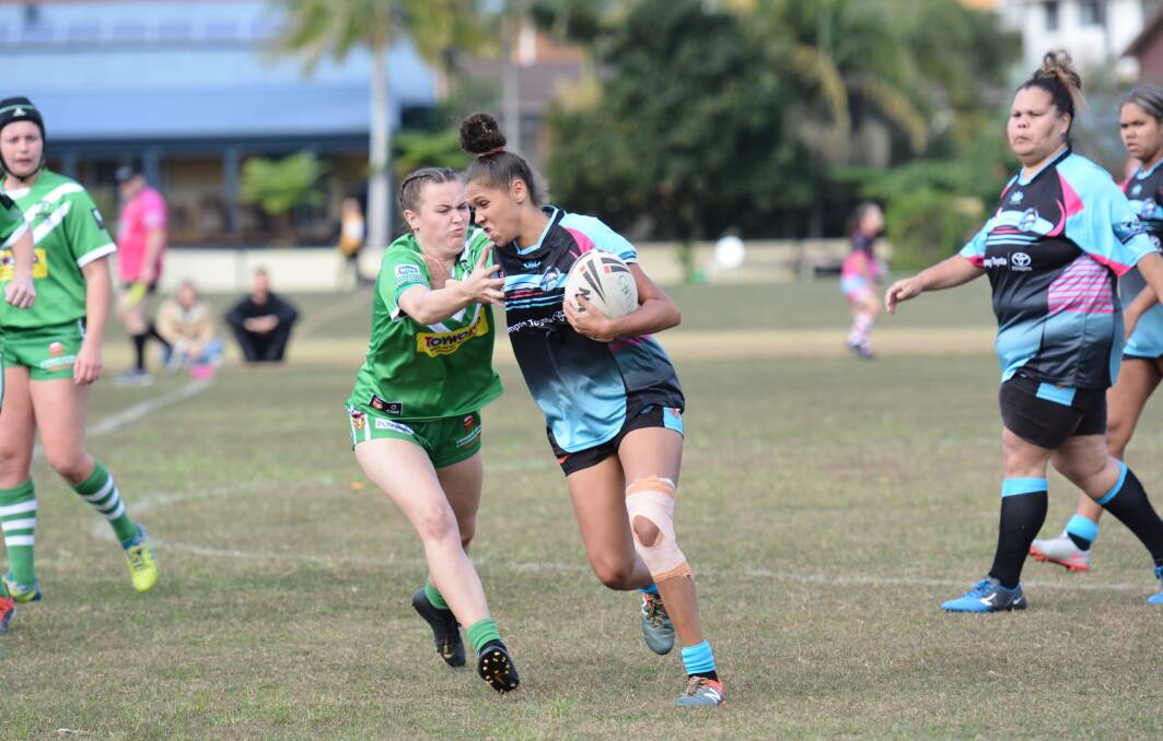 The South West Rocks Marlins women's rugby league side earned a 18-16 victory over the Kendall Blues on Saturday. Photo: Penny Tamblyn