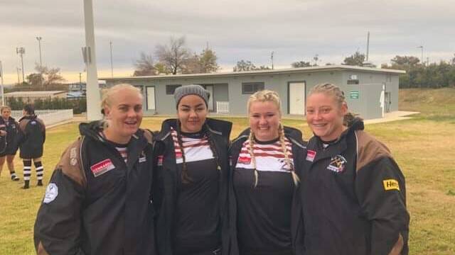 Shawnee Potts, Imeleta Tavete, Ruby Colling and Jess Grant represented the Mid North Coast Tomahawks at the NSW Country Championships. Photo: Supplied