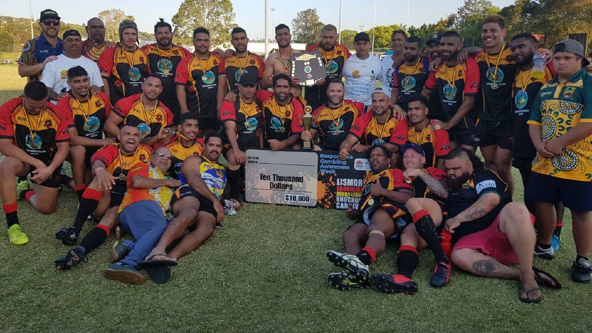 The Dunghutti-Bungjalung Brothers won the Lismore Aboriginal Knockout on the weekend. Photo: Supplied