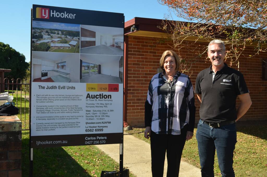 New owners: Community Gateway Chairperson Jan Wetherall with Chief Executive Officer Craig Thomson at the recently purchased Judith Evill units. Photo: Callum McGregor.