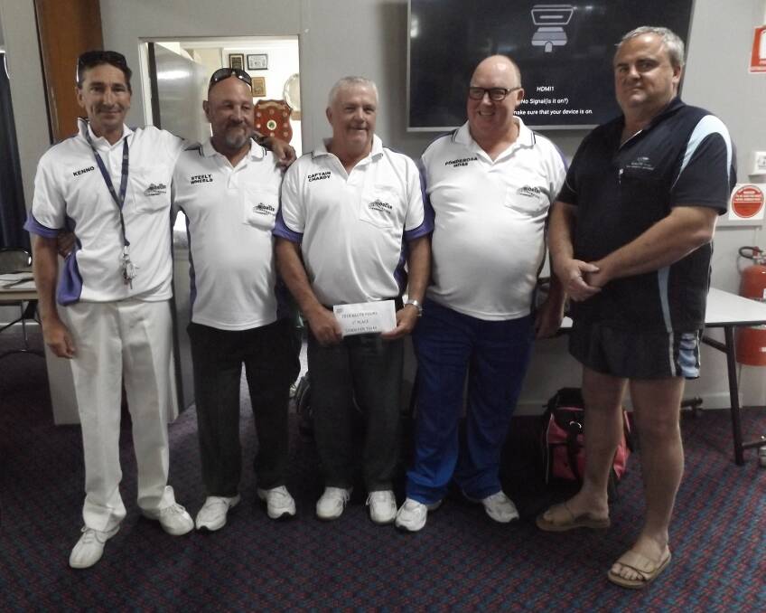 The winners of the Kalite Fours bowling tournament, Team S - (Kempsey RSL) Mark Borger (skip), Ian Keast, Chris Kennedy, Tony Steele.