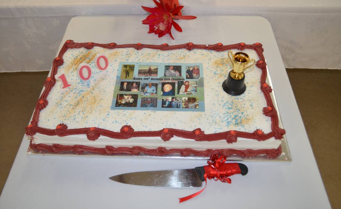 The beautiful birthday cake for Jack Chapman's milestone