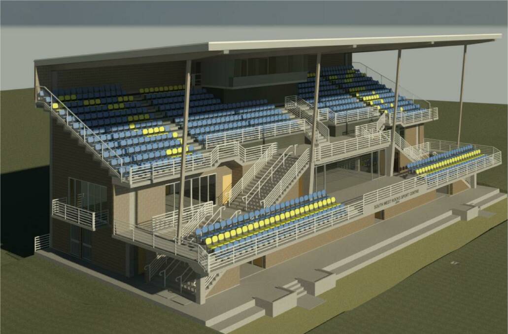 The proposed design of the High Performance Centre located at the South West Rocks sporting fields.