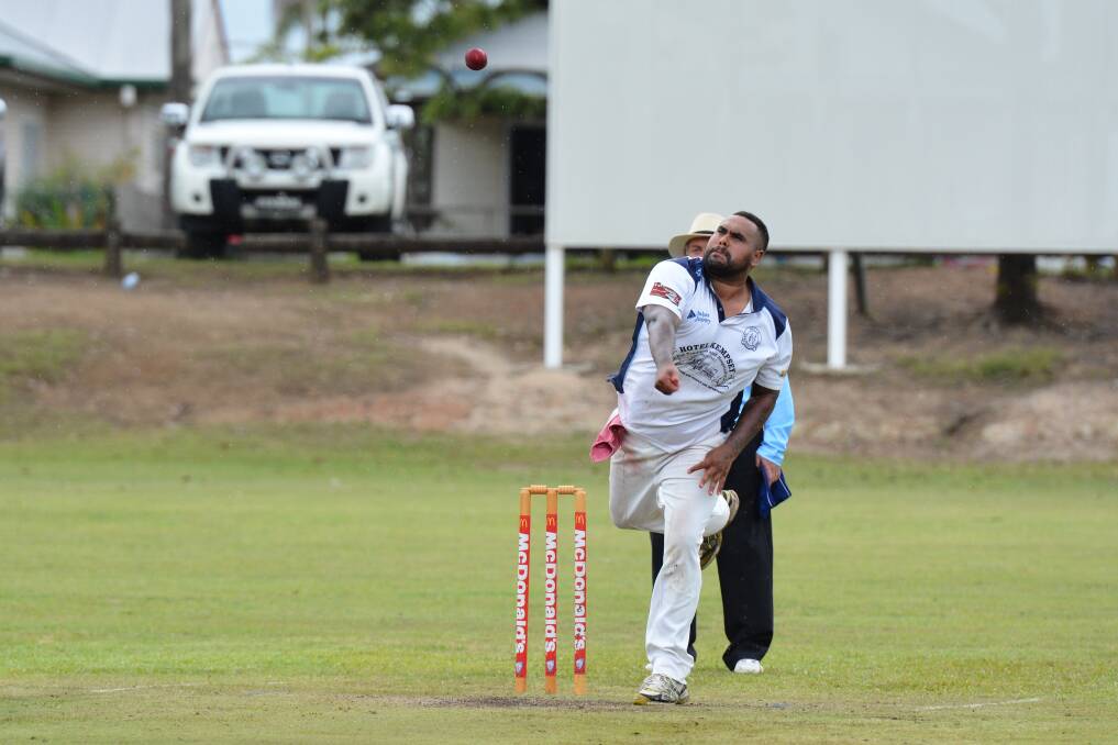 Spin it up: Nulla bowler Chris White sends one down the pitch. Photo: Penny Tamblyn.