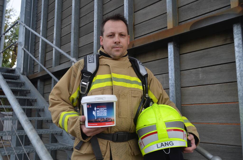 Finding a cure: Kempsey Fire and Rescue firefighter Paul Lang will climb the Sydney Tower Eye to raise funds and awareness for Motor Neurone Disease. Photo: Callum McGregor.