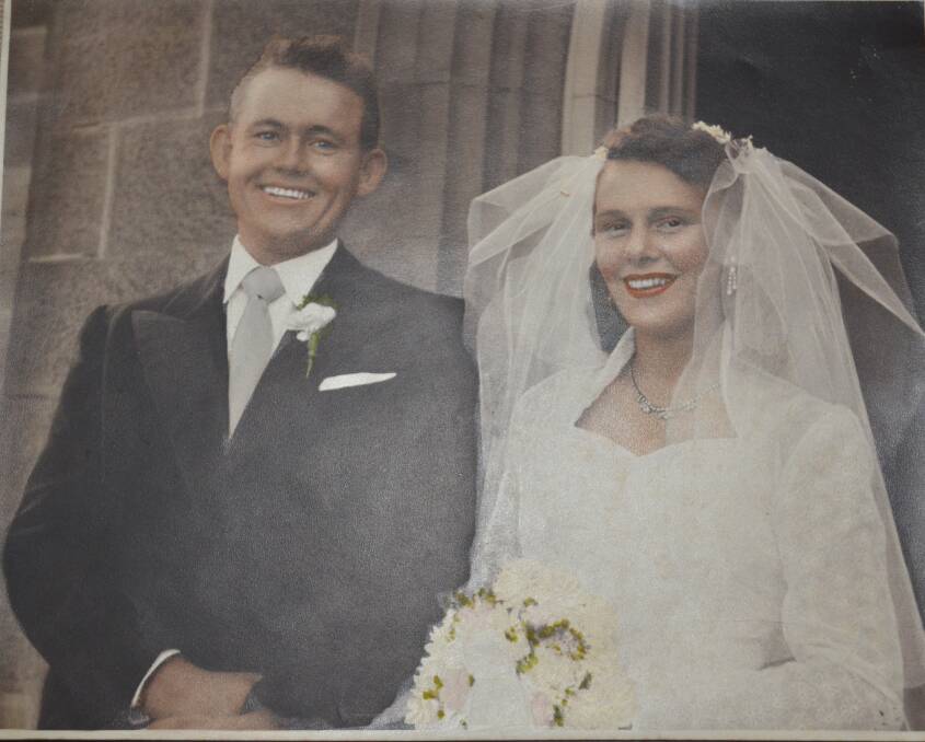 George and Gwen Holden on their wedding day, April 12 1958.
