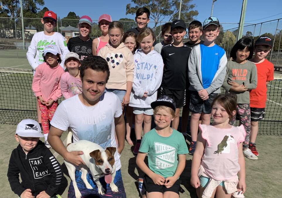 The members who competed and trained in the school holiday tennis camp in Kempsey