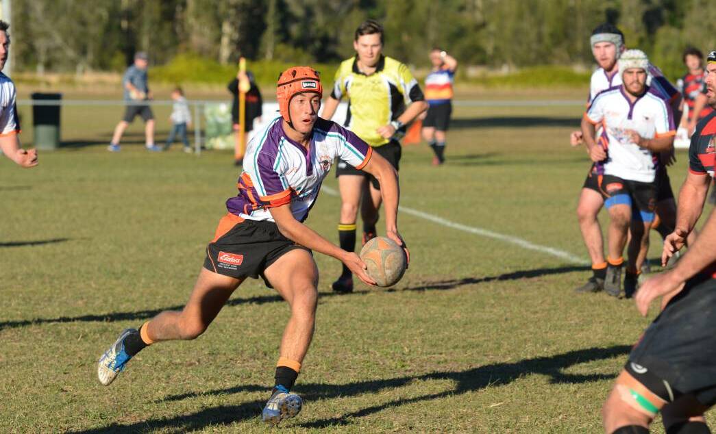 Rugby prodigy: Cannonballs Under-18s player Heath Lancaster in action for the club's first grade side last season. Photo: Penny Tamblyn.