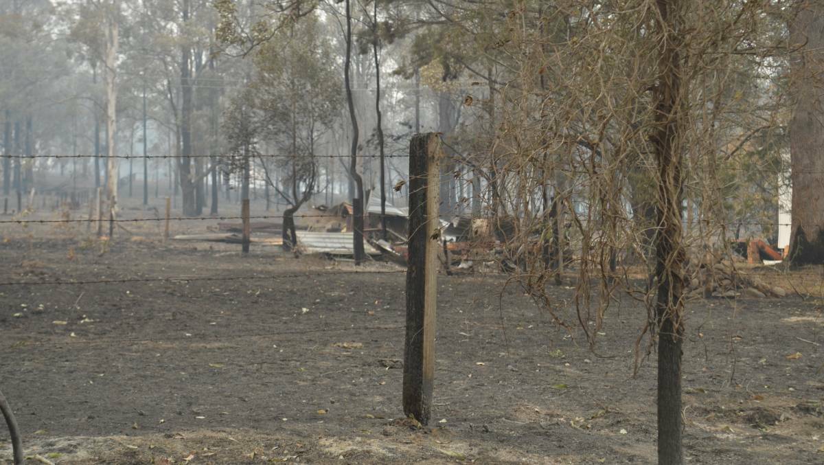 Damage from the fire near Willawarrin, image taken on Monday November 11.