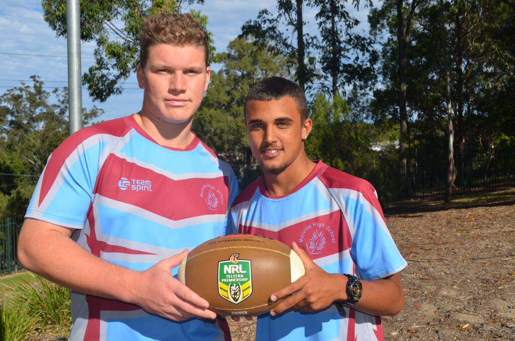 Representatives: Jacob Webster (left) and Tim Bull have been selected into the Northern NSW Rugby League Team. Photo: Callum McGregor.