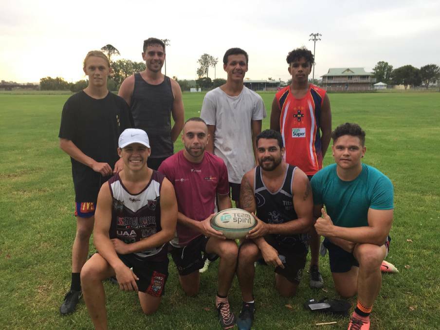 Players from the Kempsey Cannonballs Indigenous side which was launched in January this year and competed at three rugby sevens tournaments.