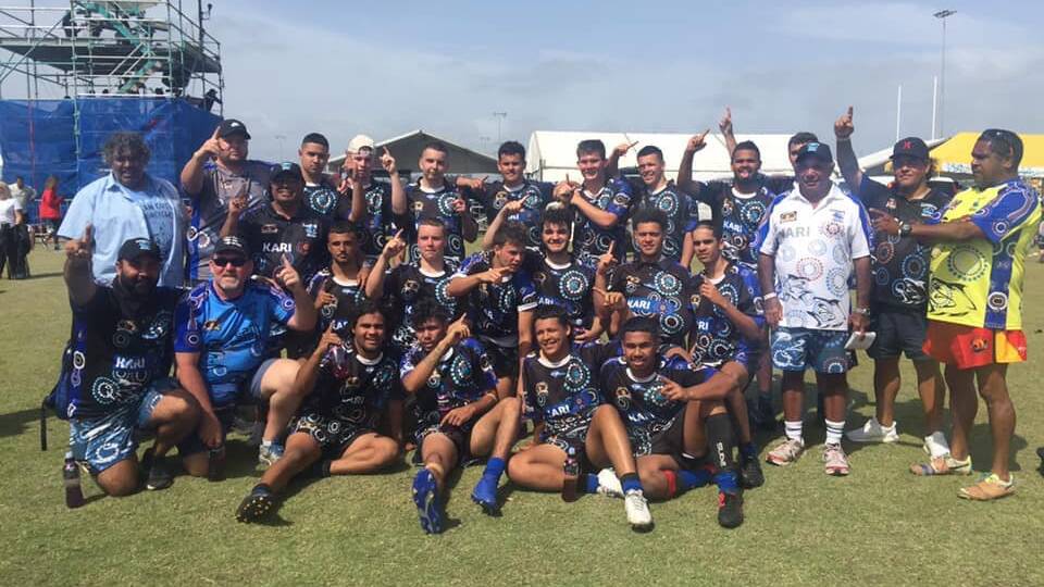 The Kempsey Sharks claimed the 2019 Under-17s Koori Knockout trophy. Photo: Supplied