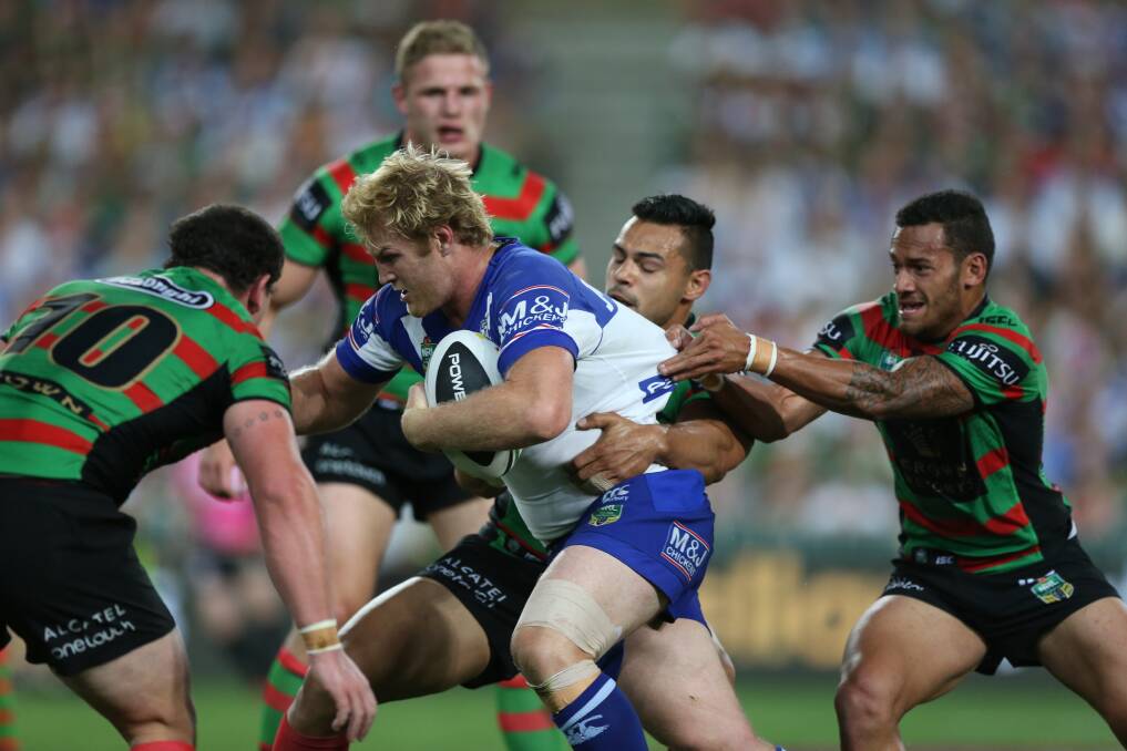 Aiden Tolman in the 2014 NRL grand final against the South Sydney Rabbitohs .Photo: Brendan Esposito
