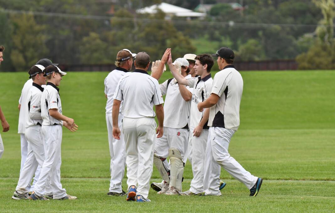 Grand final bound: Rovers second grade side celebrate a wicket in their victory against Nulla 1 on the weekend. Photo: Penny Tamblyn.