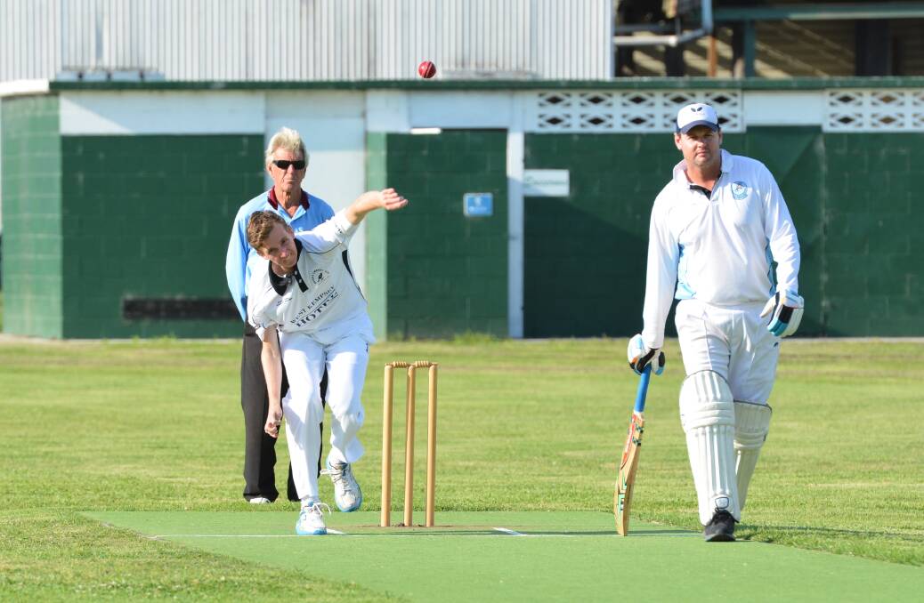 Left arm fast: A Rovers bowler sends the ball down the pitch in a match against South West Rocks earlier this season. Photo: Penny Tamblyn.