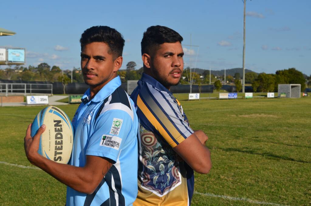 Only one can win: Brothers Owen and Stephan Blair will play on opposing teams in Sunday's Group Three Rugby League grand final. Photo: Callum McGregor.