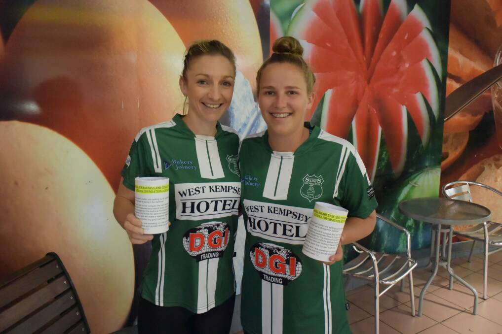 Fundraiser: Jodie Simpson (left) and Chloe Rootes are raising money for the Asthma Foundation Australia. Photo: Callum McGregor.