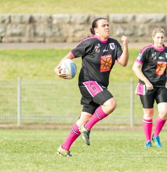 Strong carry: Kempsey's Kimbaley Kershaw carries the ball forward for the Redern All Blacks last season. Photo: Supplied.