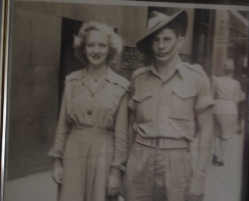 Valerie with Les not long after he returned from his service in Melbourne