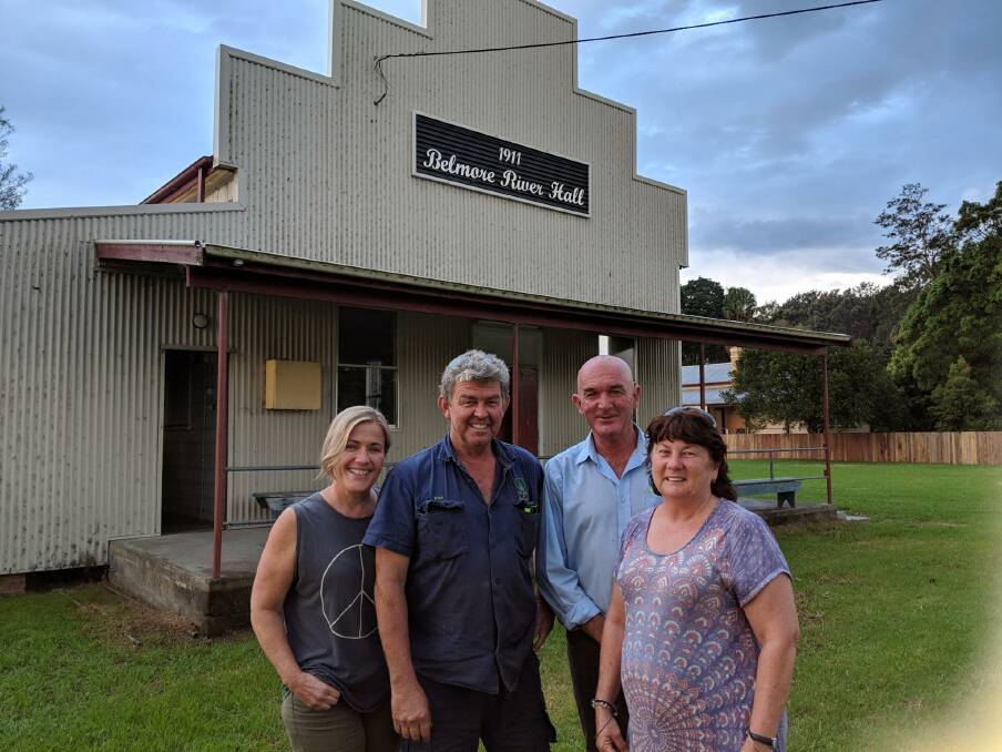 Organisers: Julia and Ivan Silitoe and Brett and Kath Berrigan at the Belmore River Hall. Photo: Supplied.