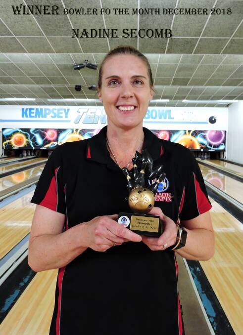 Nadine Secomb won bowler of the month for December.