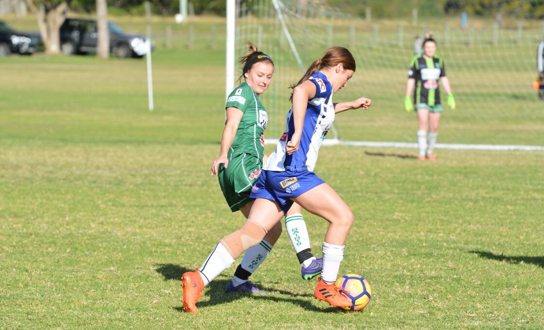 Business time: Kempsey Saints Green and the Macleay Valley Rangers will take to the field in finals matches this Saturday. Photo: Penny Tamblyn.