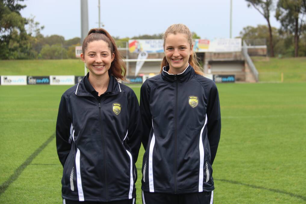 Kempsey’s Fiona Bagley and Hallidays Point's Fiona Gottstein attended the Northern NSW Girls Talented Official Program Camp last week. Photo: Supplied.