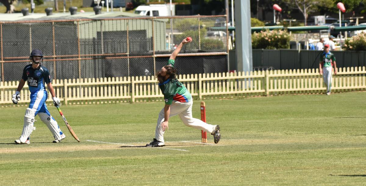 Spin: Nulla captain Ben Taylor sends the ball down the pitch for the Macquarie Coast Stingers on Saturday. Photo: Paul Jobber.