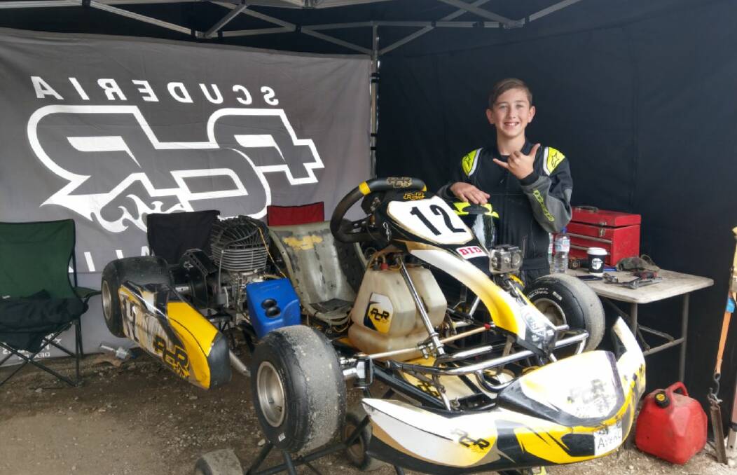 Speed racer: Kempsey's Joshua Kerin competed in round two of the National Sprint Kart Championship. Photo: Supplied.