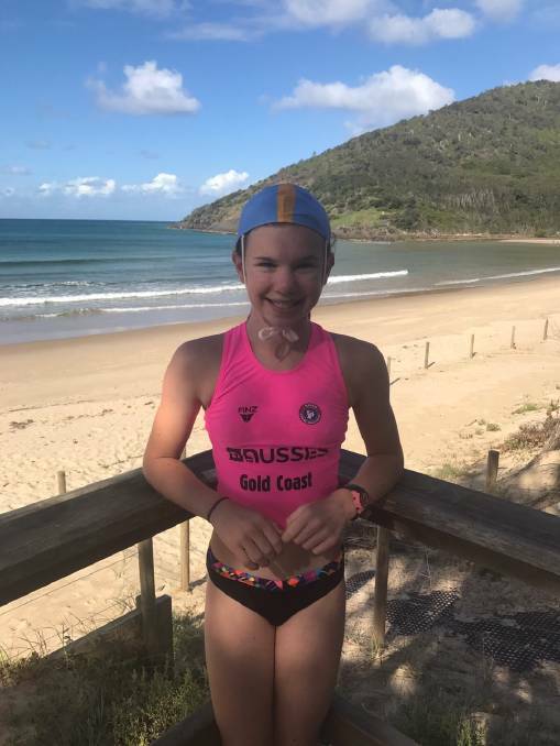 Zoe Crilley, who represents Hat Head Surf Life Saving Club, ahead of competition last year. Photo: Supplied.