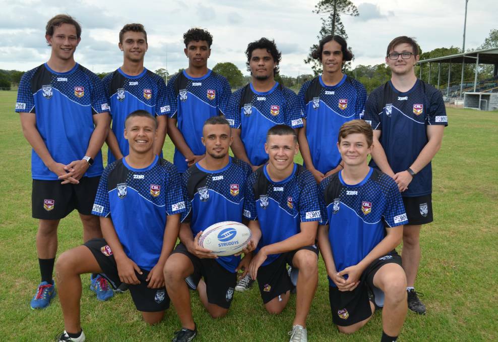 Prestigious honour: The Kempsey representatives who were selected into the North Coast Bulldogs representative sides and Luke Parkinson (right) is completing work experience as a strength and conditioning coach. Photo: Callum McGregor.