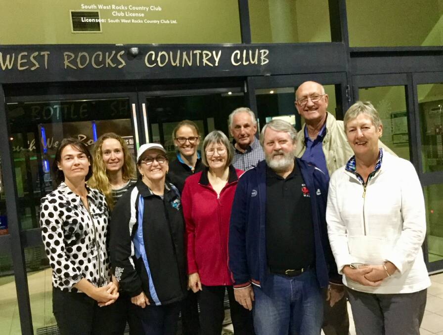 From left: Kempsey Shire Councillor Anna Shields, Melanie Coe, Denise Allen, Holly Gaddes, Doreen Dickinson, Barry Rumbel, John Stokes, Ian Doyle and Ellis Watson. Photo: Supplied.