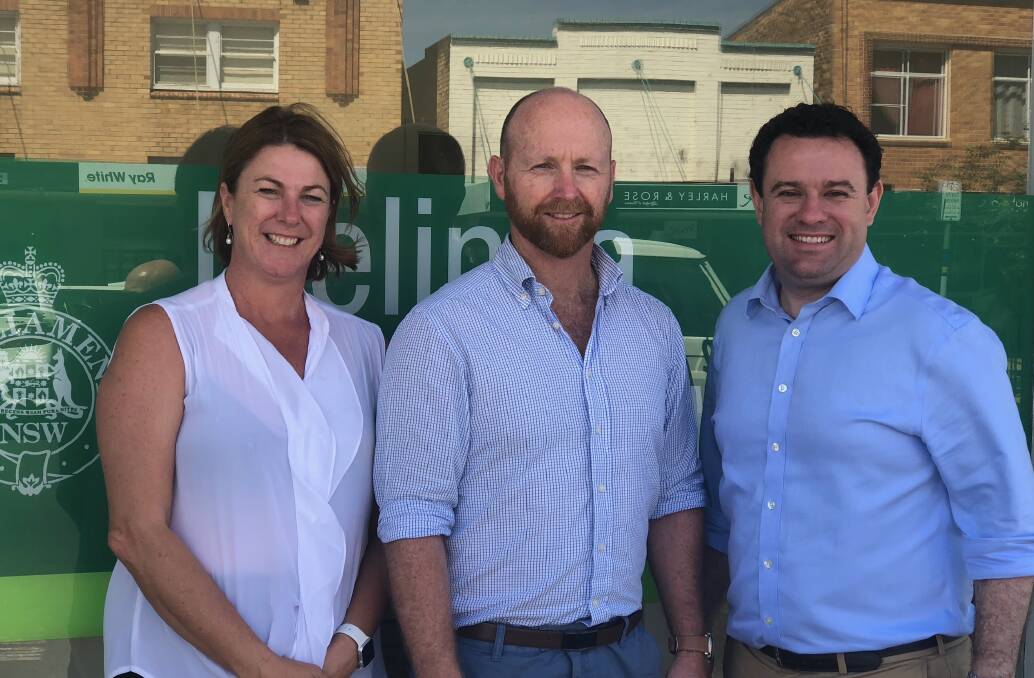 Melinda Pavey MP with SWR Cricket Club President, Matt Ryan and the Minister for Sport, Stuart Ayres.