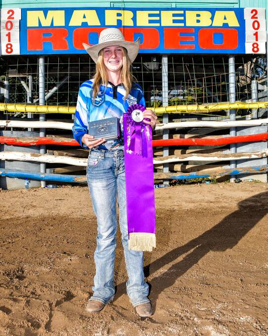 Number one cowgirl: Bobbi Ward claimed All-round Junior Cowgirl at Australia’s biggest ABCRA rodeo. Photo: Supplied.