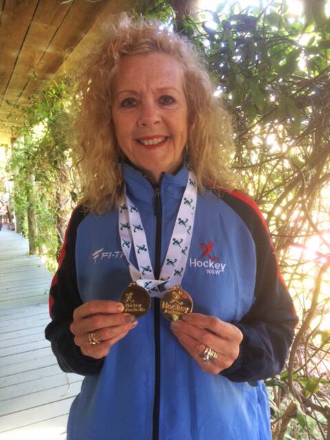 Champion: Lynn Dockrill claimed another two gold medals at the Australian Masters Hockey Tournament. Photo: Supplied.