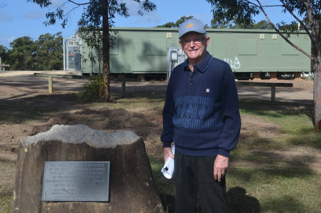 John Bowell requests the support from the community to create a memorial garden for the victims of the 1968 bus-train accident.
