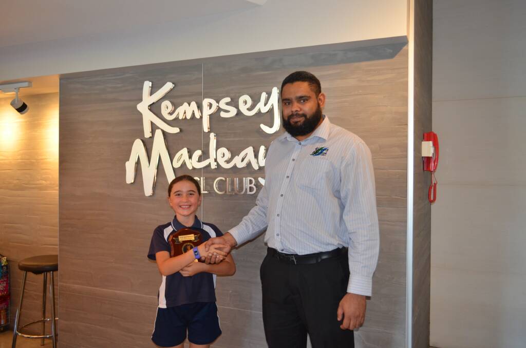 Reward: Maddison Ball was selected as the Kempsey Macleay RSL Club's Sportsperson of the Month. Photo: Callum McGregor.