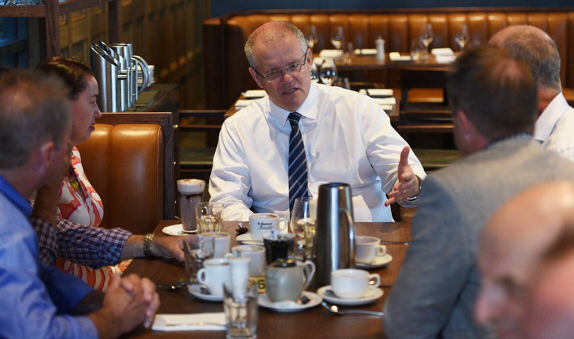 SCOMO MOMENT: "No, mate. You tell that little weasel to stop talking like a f****** policy wonk. Joe and Jane Average Australian aren't interested in that bull****." Photo: Gareth Gardner