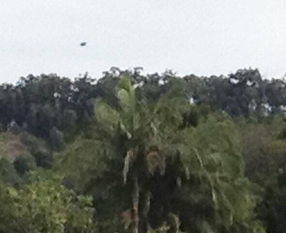 Another UFO: this time low over the mountains