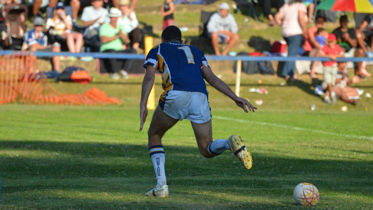 Icing on the cake: Fullback Jeremy Taylor scores his second try to help send the Grade 2 trophy back to Kempsey.