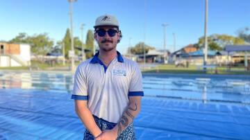 Senior Lifeguard Jake Worthing says Kempsey pool water is still warm. Picture by Ellie Chamberlain