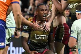 The Queensland Reds are hoping Suliasi Vunivalu (c) will fire early in his Fiji homecoming. (Darren England/AAP PHOTOS)